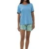 MEY Danielle Kurz-Pyjama -CALIDA-Shop Mey Danielle Kurz Pyjama blau 13200 268