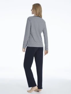 MEY Paula Pyjama Lang -CALIDA-Shop Mey Paula Pyjama lang blau 14951 408 1