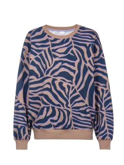 MEY Serie Enna Sweatshirt -CALIDA-Shop Mey Serie Enna Sweatshirt blau braun 17443 82 3