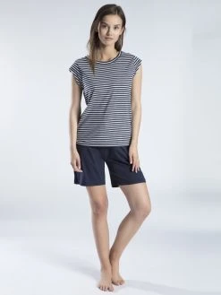 MEY Serie Oliv Ringel-T-Shirt -CALIDA-Shop Mey Serie Oliv Ringel T Shirt blau 16817 408 2