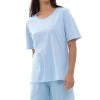 MEY Serie Emelie Kurz-Pyjama 1 MEY Serie Emelie Kurz-Pyjama -CALIDA-Shop Mey Serie Emelie Kurz Pyjama blau 13013 309