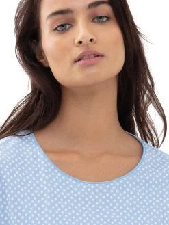 MEY Serie Emelie Kurz-Pyjama -CALIDA-Shop Mey Serie Emelie Kurz Pyjama blau 13013 309 2