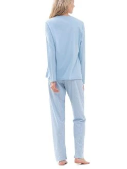 MEY Serie Emelie Pyjama, Lang -CALIDA-Shop Mey Serie Emelie Pyjama lang blau 14037 309 1
