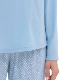 MEY Serie Emelie Pyjama, Lang -CALIDA-Shop Mey Serie Emelie Pyjama lang blau 14037 309 3