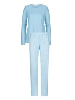 MEY Serie Emelie Pyjama, Lang -CALIDA-Shop Mey Serie Emelie Pyjama lang blau 14037 309 5