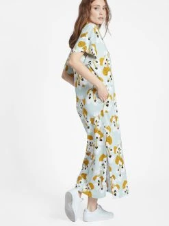 Nanso Ulpukka Kurzarm-Nachthemd, Länge 130cm -CALIDA-Shop Nanso Ulpukka Kurzarm Nachthemd Laenge 130cm blau 27391 0607 2