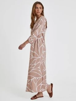 Nanso Verona 3/4 Arm-Nachthemd, Länge 130cm -CALIDA-Shop Nanso Verona 3 4 Arm Nachthemd Laenge 130cm beige 27728 6383 neu 2