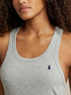 Polo Ralph Lauren Heirloom Rib Slip Dress -CALIDA-Shop Polo Ralph Lauren Damen TW NW LW Heirloom Rib Slip Dress grau 4P9026 202 3