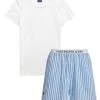 Polo Ralph Lauren Shirting Stripes Pyjama, Kurz 1 Polo Ralph Lauren Shirting Stripes Pyjama, Kurz -CALIDA-Shop Polo Ralph Lauren Damen TW NW LW Shirting Stripes Pyjama kurz blau weiss 4P701505 SET 192