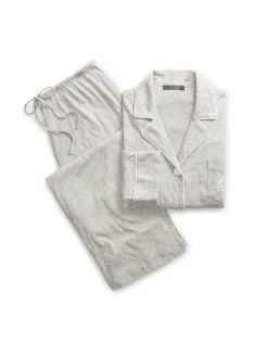 Lauren By Ralph Lauren Hammond Knits Jersey-Pyjama Geknöpft -CALIDA-Shop Ralph Lauren Hammond Knits Jersey Pyjama geknoepft grau I819950 064 2