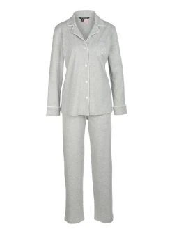 Lauren By Ralph Lauren Hammond Knits Jersey-Pyjama Geknöpft -CALIDA-Shop Ralph Lauren Hammond Knits Jersey Pyjama geknoepft grau I819950 064 3
