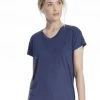 Lauren By Ralph Lauren Rayon Span Kurzarm-Shirt 1 Lauren By Ralph Lauren Rayon Span Kurzarm-Shirt -CALIDA-Shop Ralph Lauren Rayon Span Kurzarm Shirt blau ILN61593 400