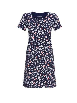RINGELLA It’s For You! Kurzarm-Nachthemd, Länge 100cm -CALIDA-Shop Ringella Its for you Kurzarm Nachthemd Laenge 100cm blau 3221004 286 2