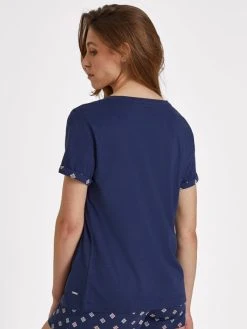 S.Oliver Perfect Nights T-Shirt 7 S.Oliver Perfect Nights T-Shirt -CALIDA-Shop SOliver Perfect Nights T Shirt blau AK 213 47 DK BLUE TIE 1