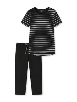 Schiesser Basic Night Capri-Pyjama -CALIDA-Shop Schiesser Basic Nachtwaesche Capri Pyjama schwarz 161067 000 1626433642