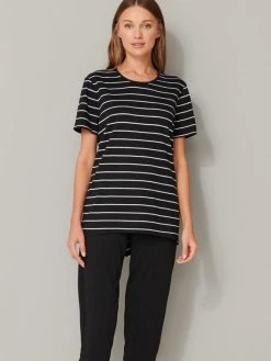 Schiesser Basic Night Capri-Pyjama -CALIDA-Shop Schiesser Basic Nachtwaesche Capri Pyjama schwarz 161067 000 1626433745