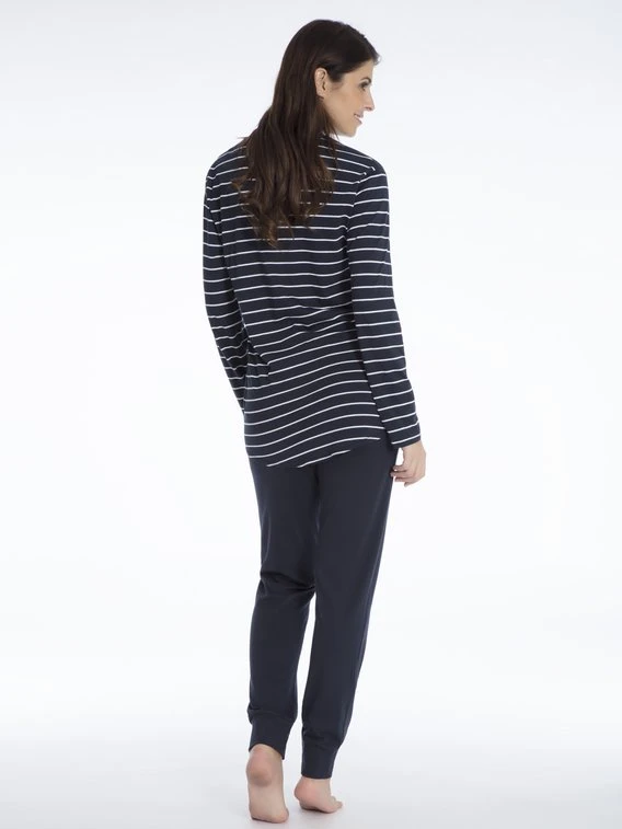 Schiesser Basic Night Bündchen-Pyjama 4 Schiesser Basic Night Bündchen-Pyjama – Bild 2