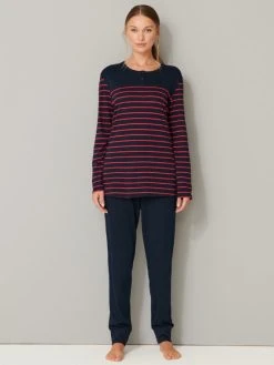 Schiesser Basic Night Bündchen-Pyjama