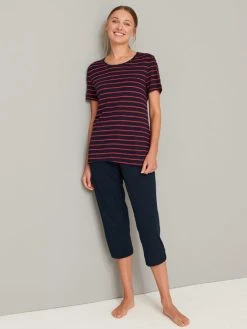 Schiesser Basic Night Capri-Pyjama -CALIDA-Shop Schiesser Basic Night Capri Pyjama rot 161067 913 2