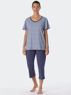 Schiesser Essentials Stripes Pyjama, 3/4