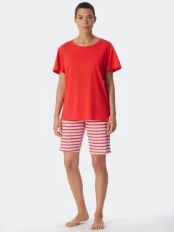 Schiesser Essentials Stripes Kurz-Pyjama