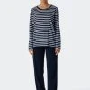 Schiesser Essentials Stripes Pyjama, Lang