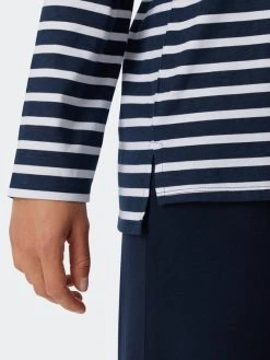 Schiesser Essentials Stripes Pyjama, Lang -CALIDA-Shop Schiesser Essentials Stripes Pyjama lang blau 179133 803 803 3