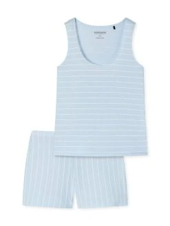 Schiesser Just Stripes Kurz-Pyjama -CALIDA-Shop Schiesser Just Stripes Schlafanzug kurz blau 179128 802 802 3