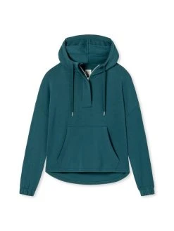 Schiesser Mix Lounge Oversized Hoodie 11 Schiesser Mix Lounge Oversized Hoodie -CALIDA-Shop Schiesser Mix Lounge Hoddie gruen blau 177343 817 4