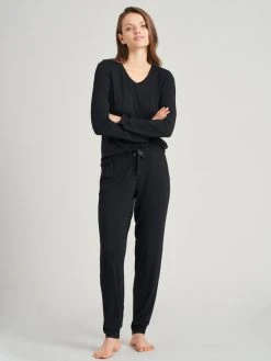 Schiesser Mix & Relax Bündchenhose -CALIDA-Shop Schiesser Mix Relax Buendchen Hose schwarz 175481 000 1626433737