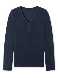 Schiesser Mix & Relax Langarm-Shirt Mit Knopfleiste 9 Schiesser Mix & Relax Langarm-Shirt Mit Knopfleiste -CALIDA-Shop Schiesser Mix Relax Langarmshirt Knopfleiste blau 175478 800 1626433634