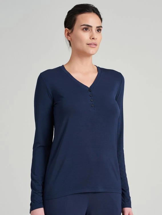 Schiesser Mix & Relax Langarm-Shirt Mit Knopfleiste 3 Schiesser Mix & Relax Langarm-Shirt Mit Knopfleiste