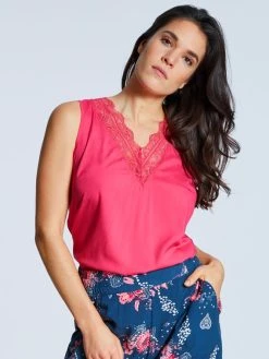 Schiesser Mix & Relax Trägertop Mit Spitze 10 Schiesser Mix & Relax Trägertop Mit Spitze -CALIDA-Shop Schiesser Mix Relax Traegertop rot 170299 508 1 3