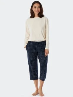 Schiesser Mix & Relax Capri-Hose -CALIDA-Shop Schiesser Mix und Relax Capri Hose blau 179270 835 2