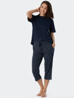 Schiesser Mix & Relax Capri-Hose 9 Schiesser Mix & Relax Capri-Hose -CALIDA-Shop Schiesser Mix und Relax Capri Hose blau 179270 904 2