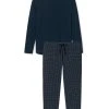 Schiesser Mix & Relax Capri-Pyjama -CALIDA-Shop Schiesser Mix und Relax Capri Pyjama blau 17927073 SET 835