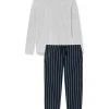 Schiesser Mix & Relax Capri-Pyjama -CALIDA-Shop Schiesser Mix und Relax Capri Pyjama blau grau 17927073 SET 904