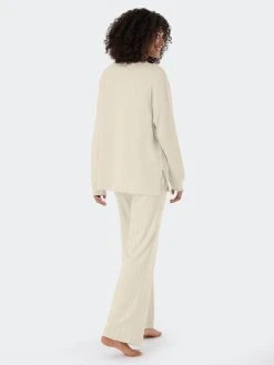 Schiesser Modern Nightwear Pyjamas Lang -CALIDA-Shop Schiesser Modern Nightwear Schlafanzug lang beige 179238 410 410 1