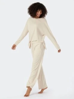 Schiesser Modern Nightwear Pyjamas Lang -CALIDA-Shop Schiesser Modern Nightwear Schlafanzug lang beige 179238 410 410 2