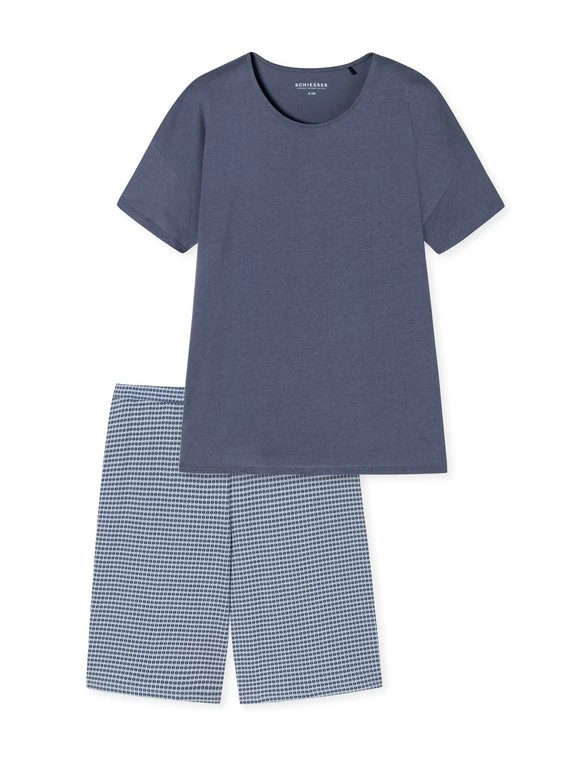 Schiesser Flared Fit Kurz-Pyjama 6 Schiesser Flared Fit Kurz-Pyjama – Bild 4