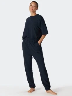 Schiesser Mix & Relax Hose, Lang -CALIDA-Shop Schiesser Mix Relax Hose lang blau 179181 803 803 2