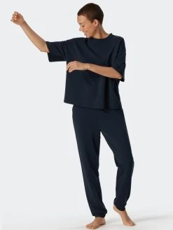 Schiesser Mix & Relax T-Shirt -CALIDA-Shop Schiesser Mix Relax T Shirt blau 178570 803 803 2