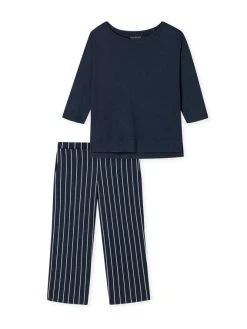 Schiesser Modern Nightwear Capri-Pyjama 13 Schiesser Modern Nightwear Capri-Pyjama -CALIDA-Shop Schiesser Modern Nightwear Capri Pyjama blau 179234 803 803 5