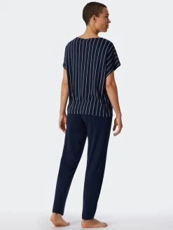Schiesser Modern Nightwear Pyjama, Lang -CALIDA-Shop Schiesser Modern Nightwear Pyjama lang blau 179237 803 803 1