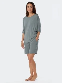Schiesser Selected! Premium Kurz-Pyjama -CALIDA-Shop Schiesser Selected Premium Kurz Pyjama grau 179231 713 713 2