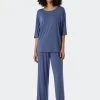 Schiesser Selected! Premium Pyjama Lang -CALIDA-Shop Schiesser Selected Premium Pyjama lang blau 179233 800 800