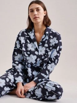 Seidensticker Transcend Classic Pyjama, Durchgeknöpft 10 Seidensticker Transcend Classic Pyjama, Durchgeknöpft -CALIDA-Shop Seidensticker Transcend Classic Pyjama durchgeknoepft blau 513000 19 2