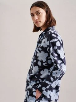 Seidensticker Transcend Classic Pyjama, Durchgeknöpft 12 Seidensticker Transcend Classic Pyjama, Durchgeknöpft -CALIDA-Shop Seidensticker Transcend Classic Pyjama durchgeknoepft blau 513000 19 4