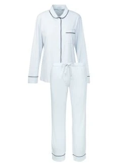 Seidensticker Loungewear Pyjama, Durchgeknöpft 11 Seidensticker Loungewear Pyjama, Durchgeknöpft -CALIDA-Shop Seidensticker F1 Loungewear Pyjama durchgeknoepft blau 500013 11 4