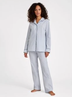 Seidensticker Loungewear Pyjama, Durchgeknöpft 10 Seidensticker Loungewear Pyjama, Durchgeknöpft -CALIDA-Shop Seidensticker F1 Loungewear Pyjama durchgeknoepft grau 500039 12 3